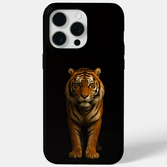 Black 4 Luxe iPhone 15 Pro Max, Noble Tiger Case-Mate iPhone Case (Back)