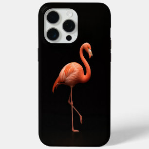 Black 4 Luxe iPhone 15 Pro Max, Pink Flamingo Max Case