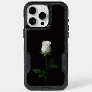 Black 4 Luxe iPhone 15 Pro Max, Pure White Rose Max Case