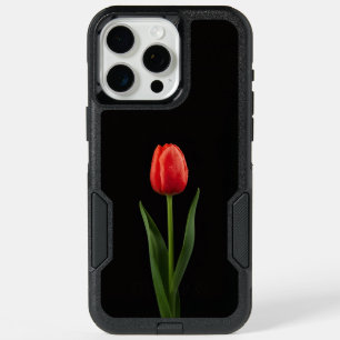 Black 4 Luxe iPhone 15 Pro Max, Ruby Red Tulip Max Case