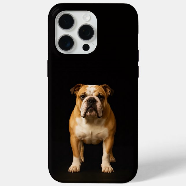 Black 4 Luxe iPhone 15 Pro Max Stamina Bulldog Case-Mate iPhone Case (Back)