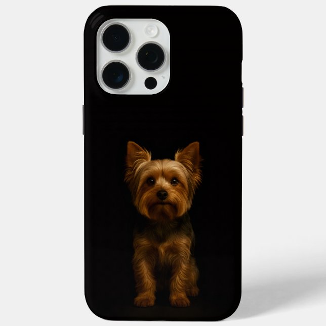 Black 4 Luxe iPhone 15 Pro Max, Yorkshire Terrier Case-Mate iPhone Case (Back)