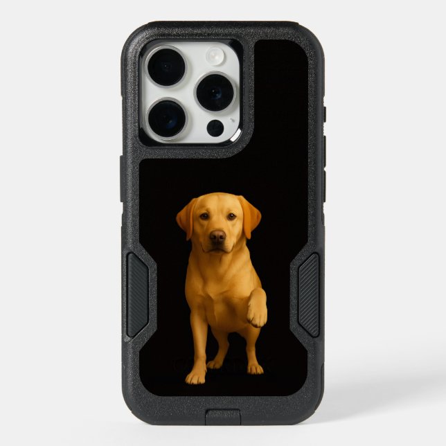 Black 4 Luxe iPhone 15 Pro, Tender Labrador Pro Case (Back)