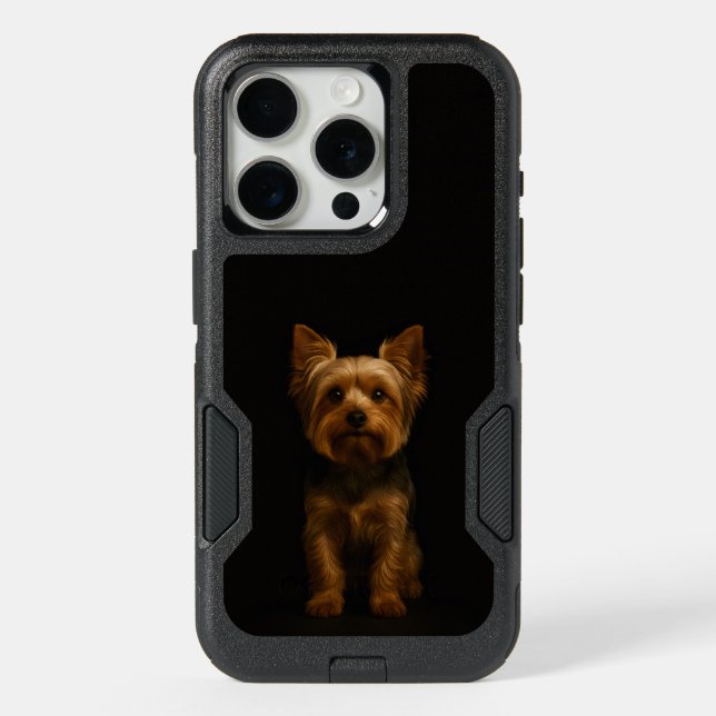 Black 4 Luxe iPhone 15 Pro, Yorkshire Terrier Pro Case (Back)