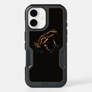 Black 4 Luxe iPhone 16 Case, Black Orange Frog