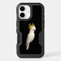 Black 4 Luxe iPhone 16 Case, Crested Cockatoo