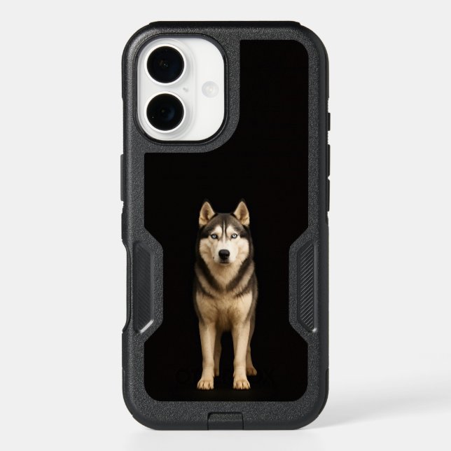 Black 4 Luxe iPhone 16 Case, Icy Elite Husky Case (Back)