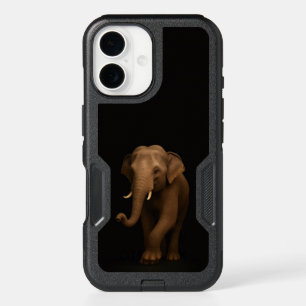 Black 4 Luxe iPhone 16 Case, Indian Elephant