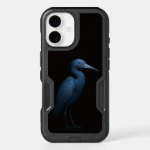 Black 4 Luxe iPhone 16 Case, Little Blue Heron