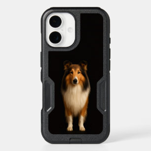 Black 4 Luxe iPhone 16 Case, Loyal Collie Case