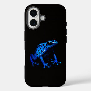 Black 4 Luxe iPhone 16 Case-Mate, Blue Frog iPhone 16 Case