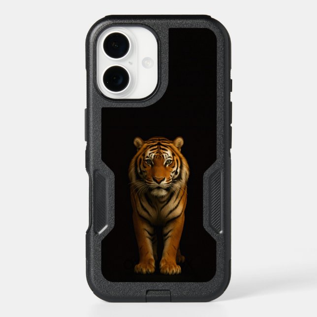Black 4 Luxe iPhone 16 Case, Noble Tiger Case (Back)