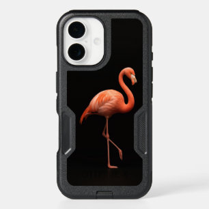 Black 4 Luxe iPhone 16 Case, Pink Flamingo Case