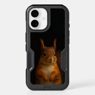 Black 4 Luxe iPhone 16 Case, Red Squirrel Case