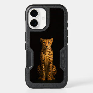 Black 4 Luxe iPhone 16 Case, Sleek Cheetah Case