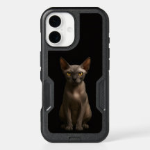 Black 4 Luxe iPhone 16 Case, Sphynx Cat