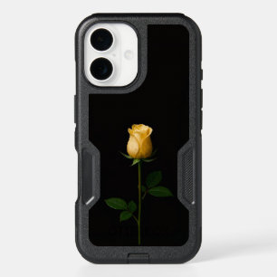 Black 4 Luxe iPhone 16 Case, Sunlit Yellow Rose