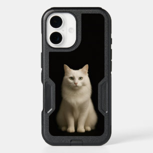 Black 4 Luxe iPhone 16 Case, Turkish Angora Cat Case
