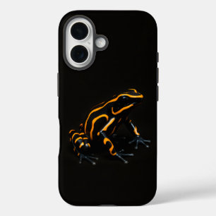 Black 4 Luxe iPhone 16 Mate, Black Orange Frog iPhone 16 Case
