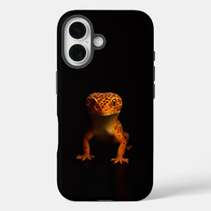 Black 4 Luxe iPhone 16 Mate, Leopard Gecko iPhone 16 Case