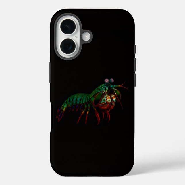 Black 4 Luxe iPhone 16 Mate, Mantis Shrimp Case-Mate iPhone Case (Back)
