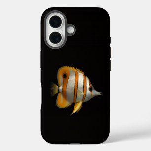Black 4 Luxe iPhone 16 Mate, Reef Butterflyfish iPhone 16 Case