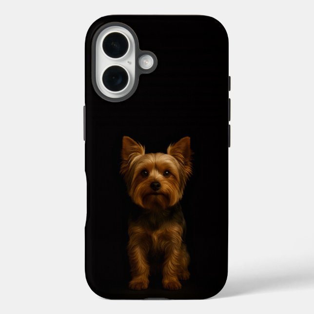 Black 4 Luxe iPhone 16 Mate, Yorkshire Terrier Case-Mate iPhone Case (Back)