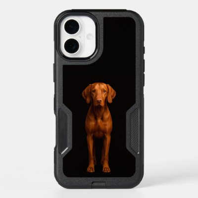 Black 4 Luxe iPhone 16 Plus, Agile Vizsla Dog