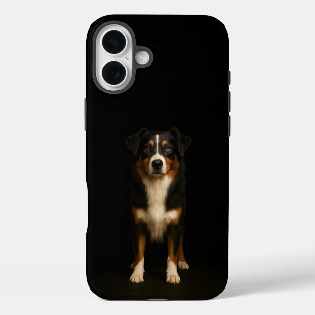 Black 4 Luxe iPhone 16 Plus, Aussie Shepherd Dog Case-Mate iPhone Case (Back)
