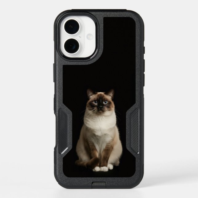 Black 4 Luxe iPhone 16 Plus, Birmanese Cat Plus Case (Back)