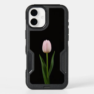 Black 4 Luxe iPhone 16 Plus, Blush Pink Tulip Plus Case