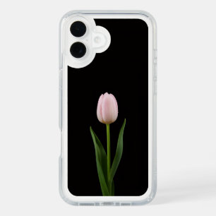 Black 4 Luxe iPhone 16 Plus, Blush Pink Tulip Plus Case