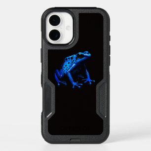 Black 4 Luxe iPhone 16 Plus Case, Blue Frog