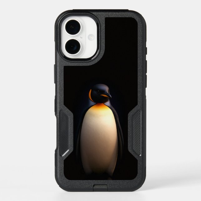 Black 4 Luxe iPhone 16 Plus Case, Emperor Penguin (Back)