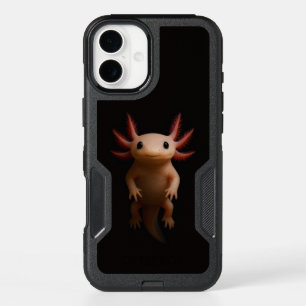 Black 4 Luxe iPhone 16 Plus Case, Mexican Axolotl Case