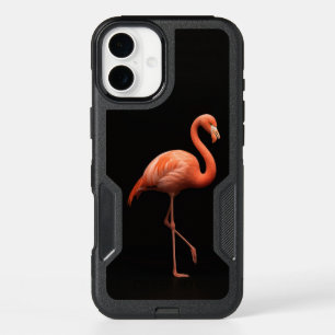Black 4 Luxe iPhone 16 Plus Case, Pink Flamingo
