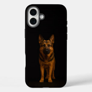 Black 4 Luxe iPhone 16 Plus, German Shepherd Dog iPhone 16 Plus Case