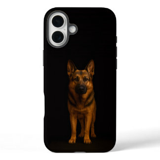 Black 4 Luxe iPhone 16 Plus, German Shepherd Dog iPhone 16 Plus Case