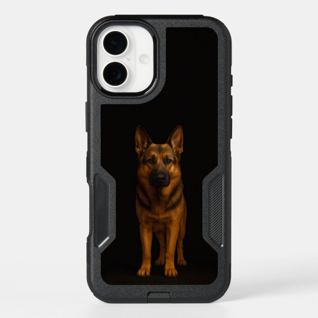 Black 4 Luxe iPhone 16 Plus, German Shepherd Dog Plus Case (Back)