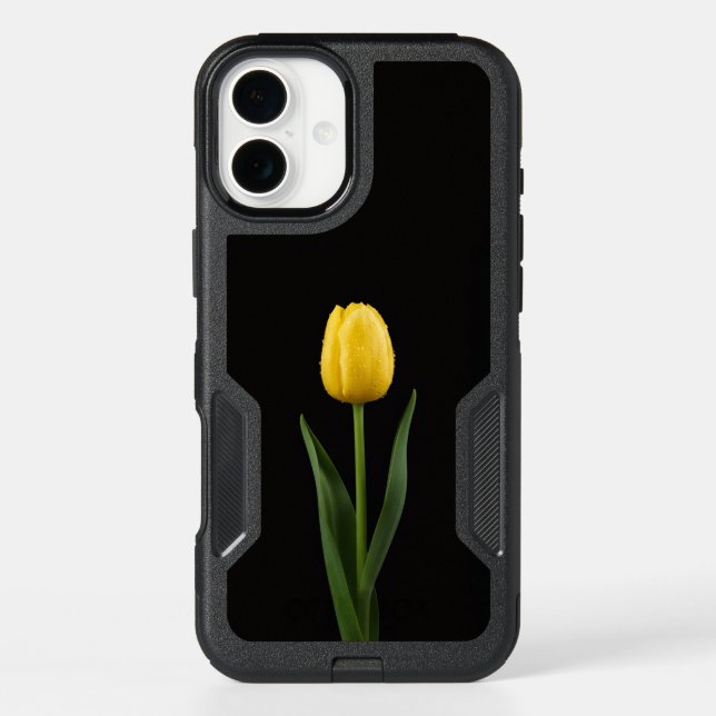 Black 4 Luxe iPhone 16 Plus, Golden Tulip Plus Case (Back)
