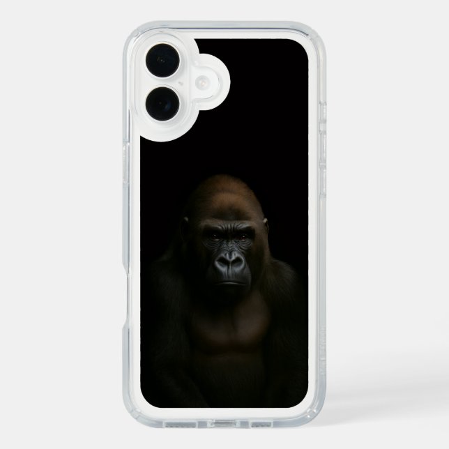 Black 4 Luxe iPhone 16 Plus, Gorilla Speck iPhone Case (Front)
