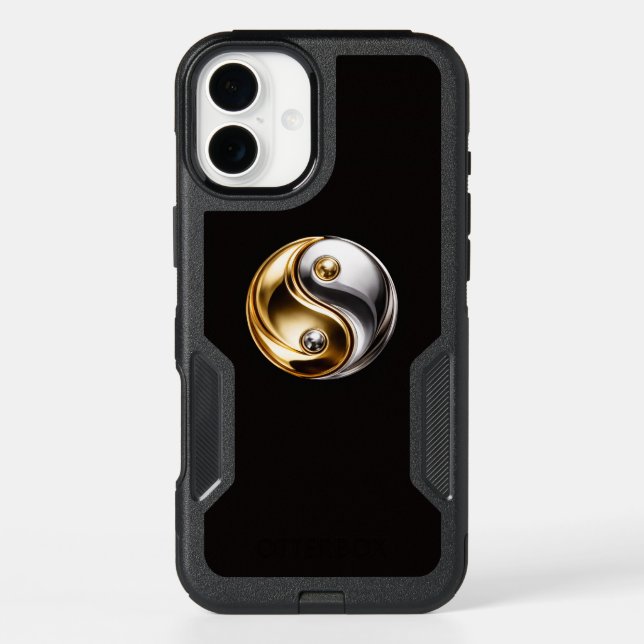 Black 4 Luxe iPhone 16 Plus, Harmony Yin Yang Plus Case (Back)