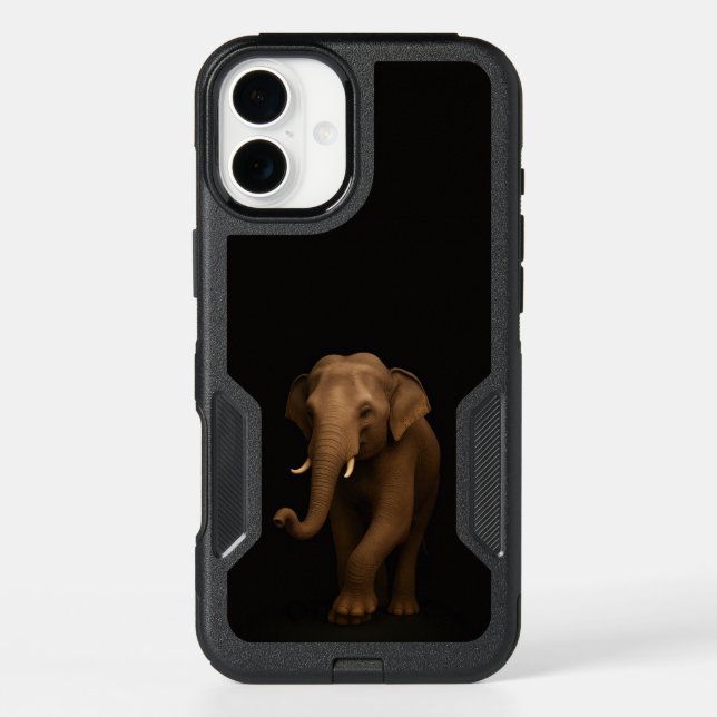 Black 4 Luxe iPhone 16 Plus, Indian Elephant Plus Case (Back)