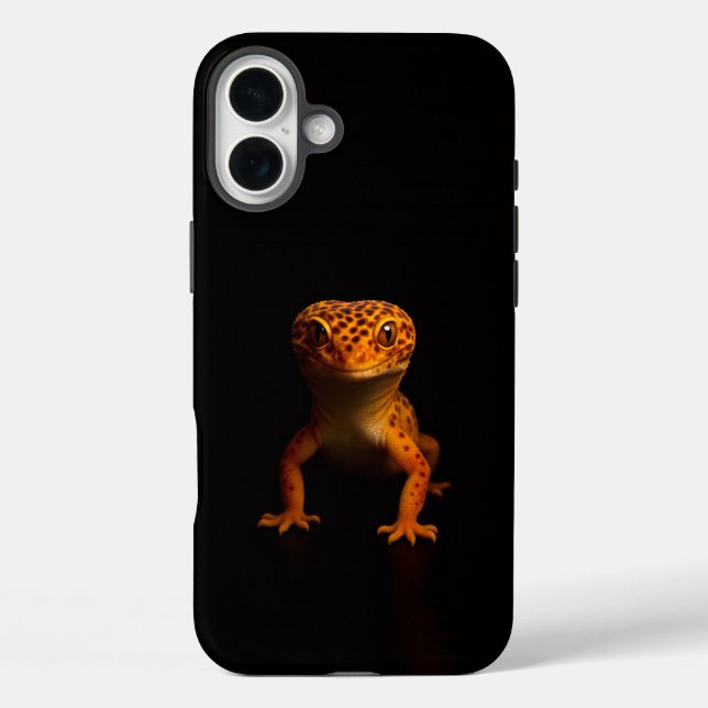 Black 4 Luxe iPhone 16 Plus, Leopard Gecko Case-Mate iPhone Case (Back)