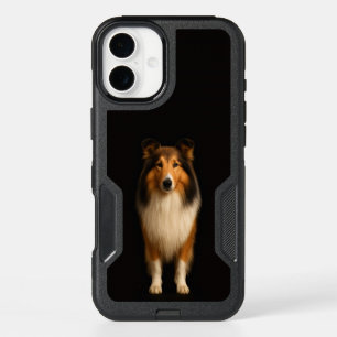 Black 4 Luxe iPhone 16 Plus, Loyal Collie Dog Plus Case