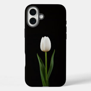 Black 4 Luxe iPhone 16 Plus, Pearl White Tulip iPhone 16 Plus Case