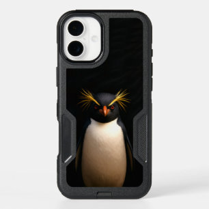 Black 4 Luxe iPhone 16 Plus, Rockhopper Penguin