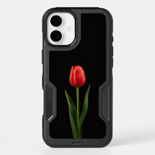 Black 4 Luxe iPhone 16 Plus, Ruby Red Tulip Plus Case