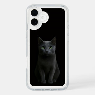 Black 4 Luxe iPhone 16 Plus, Russian Blue Cat iPhone 16 Plus Case