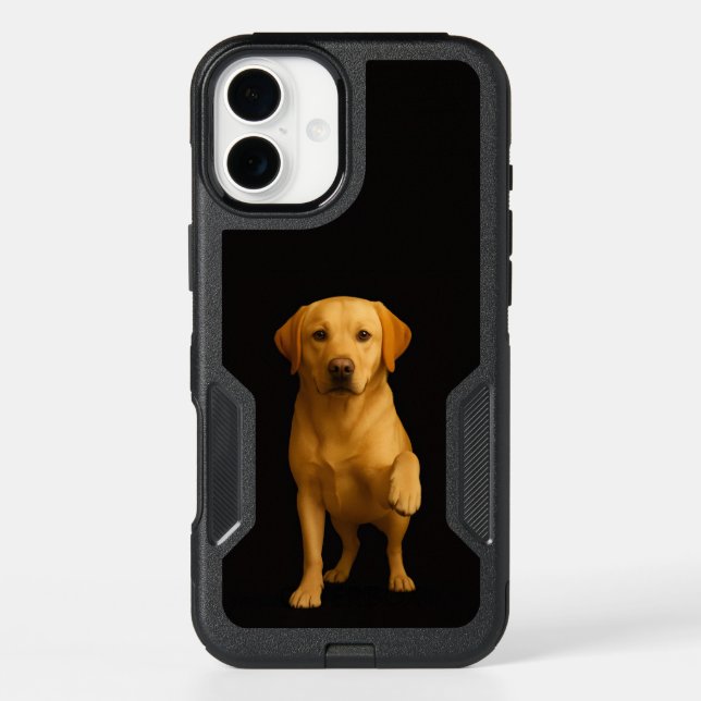 Black 4 Luxe iPhone 16 Plus, Tender Labrador Plus Case (Back)